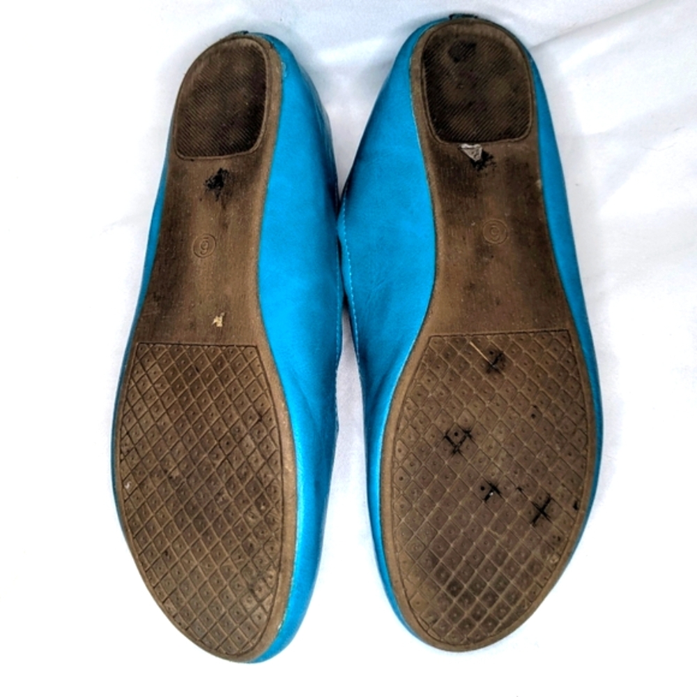 City Streets Teal Ballet Flats - Picture 3 of 3